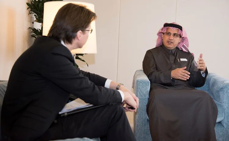 L to R: Central Banking’s Christopher Jeffery and Ahmed Abdulkarim Alkholifey