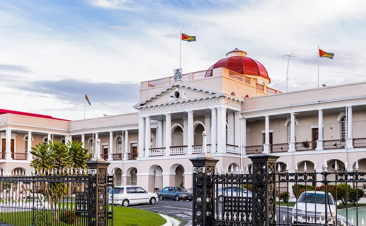 Guayana parliament building in Georgetown