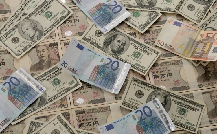 Euros, dollars and yen
