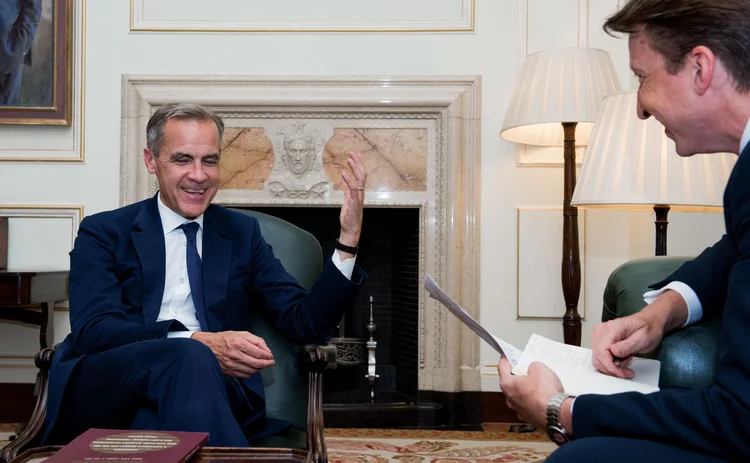 L to R: Mark Carney with Central Banking’s Christopher Jeffery