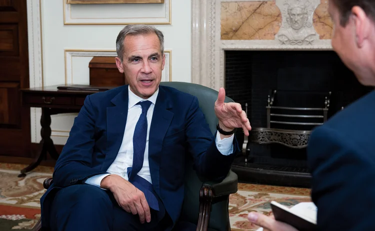 L to R: Mark Carney with Central Banking’s Christopher Jeffery