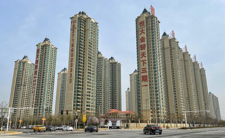 High-rise flats developed by Evergrande in China