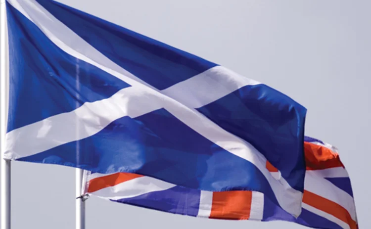 Scotland and UK flags