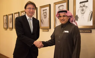 L to R: Central Banking’s Christopher Jeffery and Ahmed Abdulkarim Alkholifey
