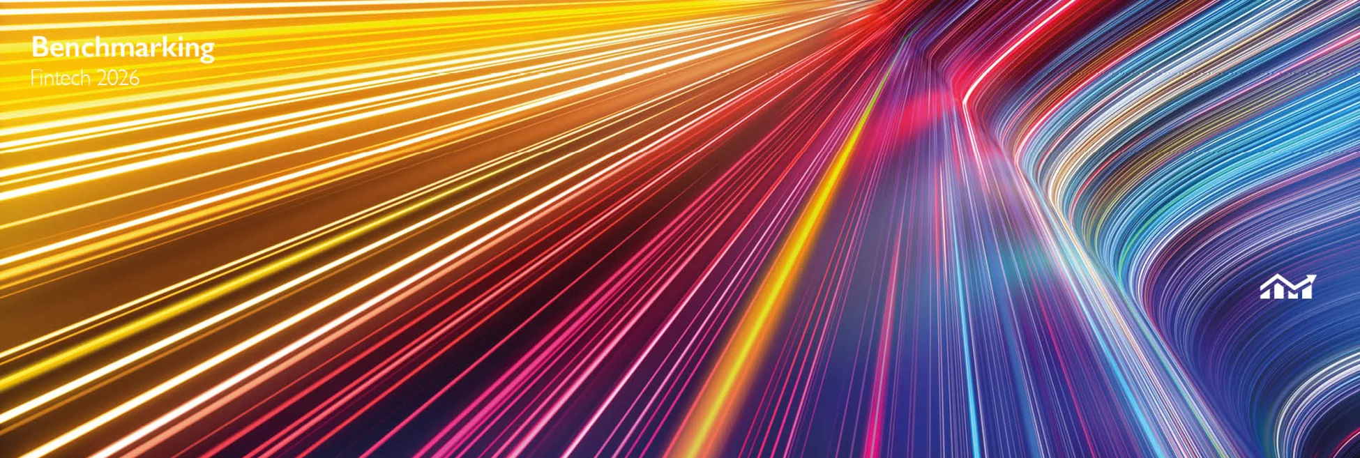 image of multicoloured bright lines bending in the middle 