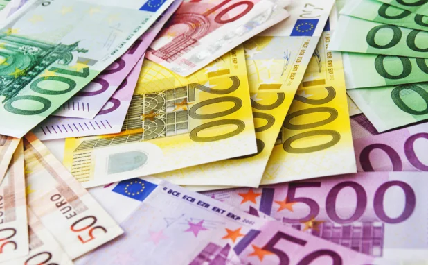 Euro banknotes