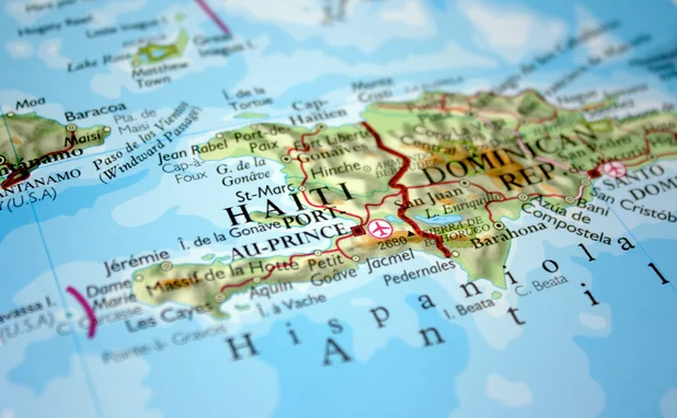Haiti and Dominican Republic map 