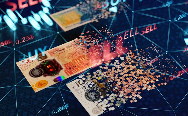 Digitised sterling banknotes