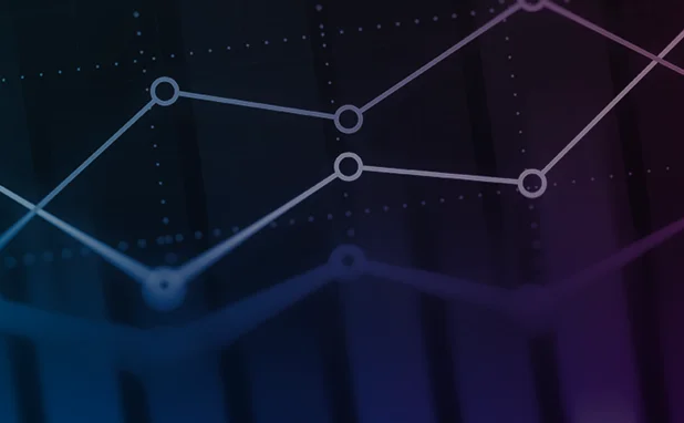 Blue and purple abstract graph