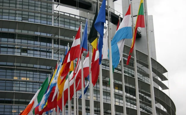 European Union flags