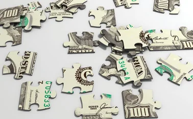 Dollar jigsaw puzzle