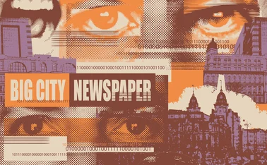 newspapers montage of headlines