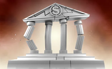 Bank collapsing 
