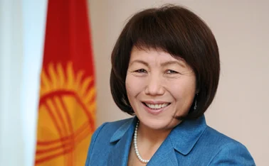 Zina Asankojoeva at the National Bank of the Kyrgyz Republic