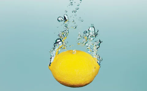 Lemon in water