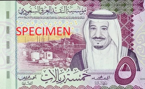 Five riyal note