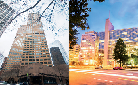 L to R: ANZ Bank HQ, Melbourne, Australia, and the World Bank, Washington, DC