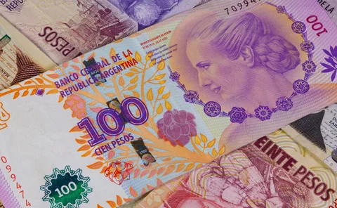Argentina bank note featuring Eva Perón