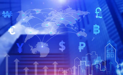 Global digital payments concept
