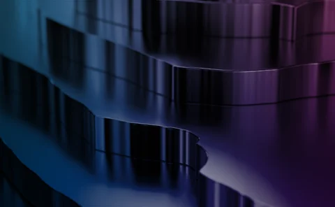 Blue and purple abstract with circles and lines
