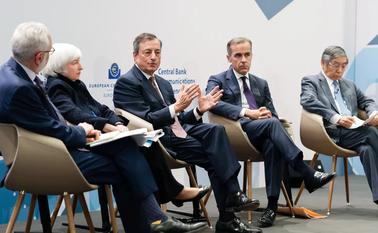 ECB panel Yellen Draghi Carney and Kuroda