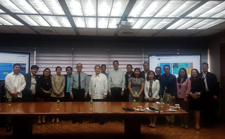The BSP website team with governor Benjamin Diokno (centre, with black tie), January 2020