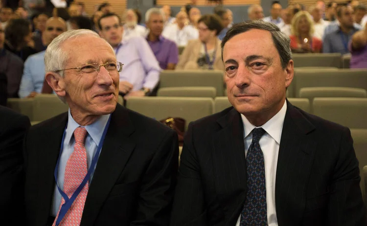 L to R: Stanley Fischer and Mario Draghi, Jerusalem, 2013