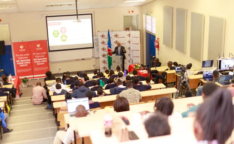 Public lecture at the University of Namibia campus in Oshakati
