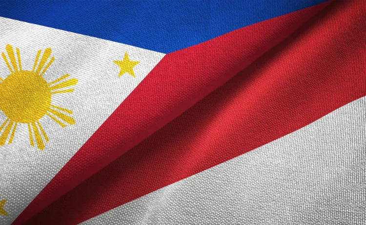 Indonesia and Phillipines flags