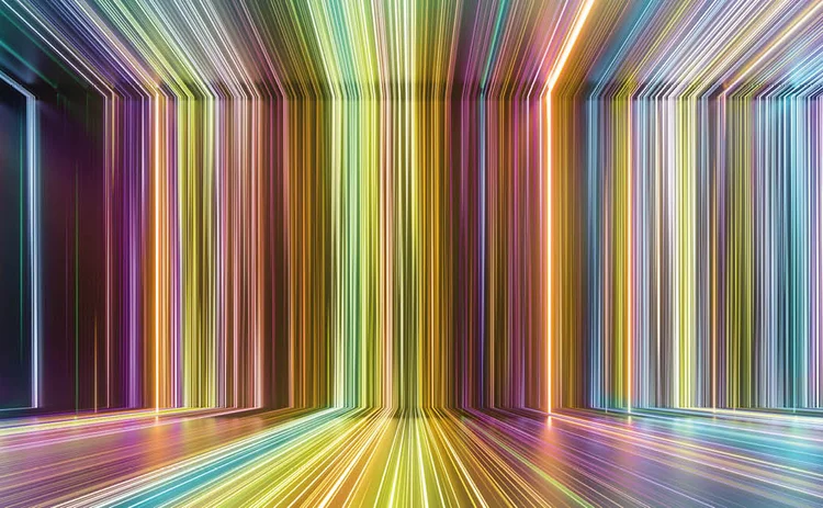 An image of multicoloured straight lines