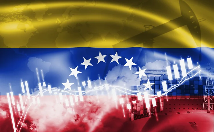 Venezuela flag-oil-economy abstract image
