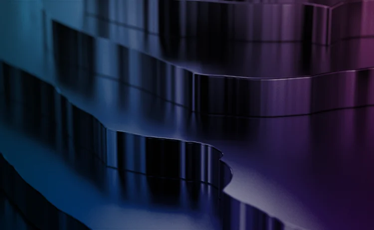 Blue and purple abstract with circles and lines