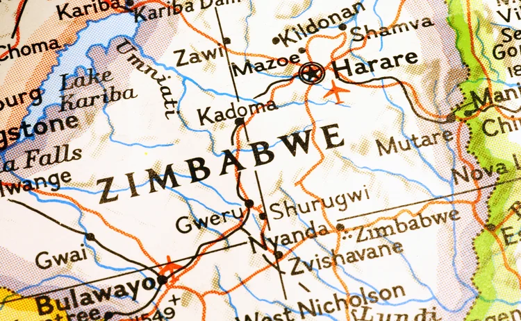 Map of Zimbabwe