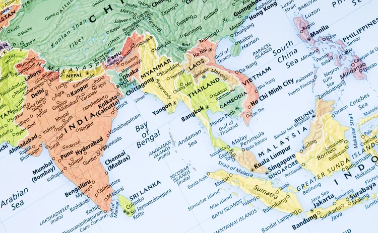 Thailand, Malaysia, Singapore map