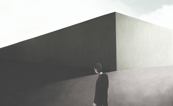 Illustration of man walking into the shadow