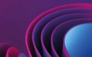 Abstract curves of purple and blue
