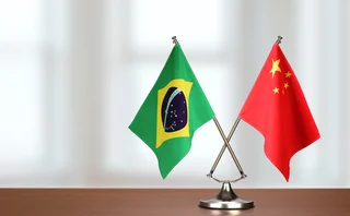 Flags of Brazil and China