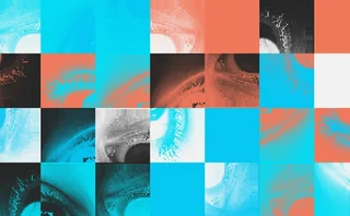 abstract images of eyes in boxes