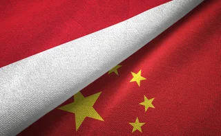 Flags of Indonesia and China