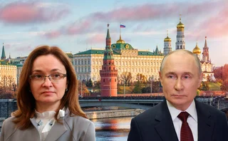 Nabiullina and Putin montage