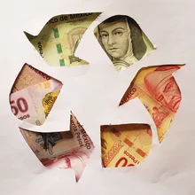 Recycling Mexican banknotes