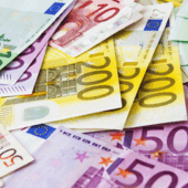 Euro banknotes