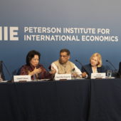 Chad Bown, Mari Elka Pangestu, Arvind Subramanian, Mary Lovely and Adam Posen