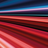 Red, blue and purple lines all converging on a bend