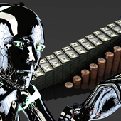 AI robot and money