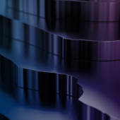 Blue and purple abstract with circles and lines