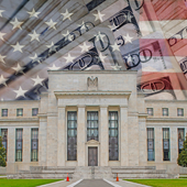 Fed flag money abstract 