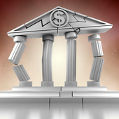 Bank collapsing 