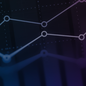 Blue and purple abstract graph