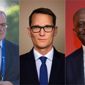 Emmanuel Moulin, Martin Schlegel and Olayemi Cardoso